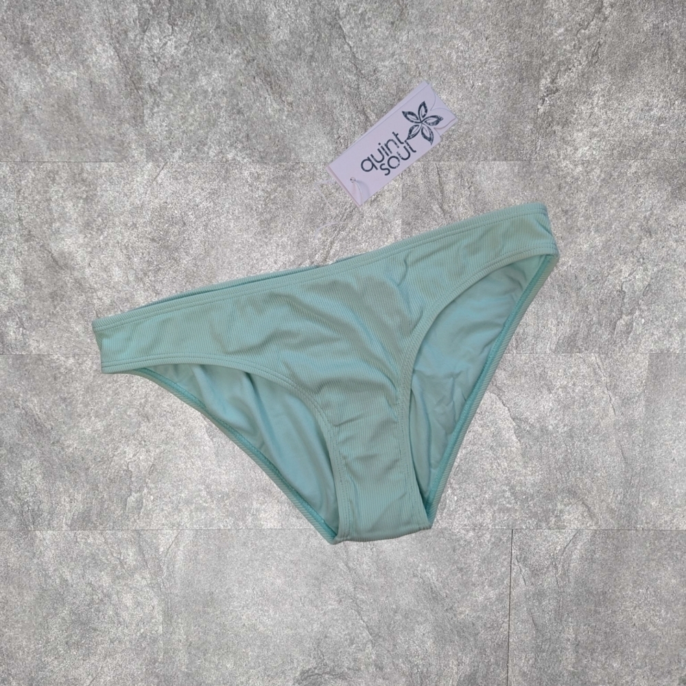 NWT Ribbed Bikini Bottoms QUINTSOUL Mid  Rise Medium Coverage